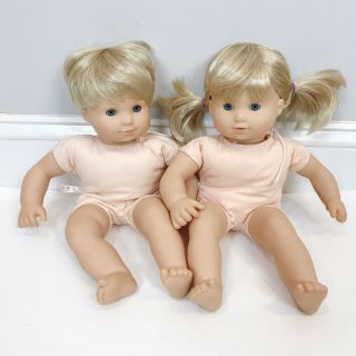 American Girl Bitty Twins Set Of 2 Dolls Girl & Boy Blonde Hair