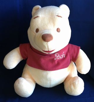 Disney Classic Winnie The Pooh Stuffed Plush 10 Inch Musical Bear Great