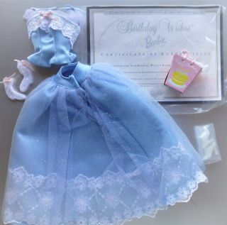 Barbie Birthday Wishes 2000 Gown & Accs Blue Sparkle Gift 3rd In Series 24667