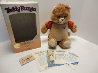Vintage Teddy Ruxpin Bear Tape W/ Box 1st Generation 1985 Ex/nm Sound