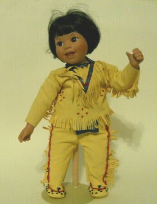 Indian Doll The Danbury Mnt Little Bear Dancer By Elke Hutchens Box