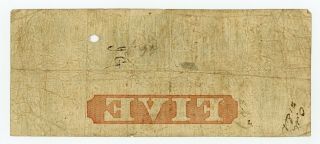 1863 $5 The Farmers and Merchants Bank of Greensborough,  MARYLAND Note 2