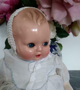 1940’s Character Baby Doll 16” Amelia Alberani Vecchiotti Head Minerva Germany