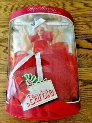 1988 Happy Holidays Barbie - 1st In Collectible Series By Mattel