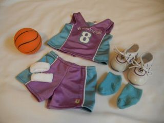 American Girl Basketball Outfit W/basketball,  Shoes,  Socks,  Wristbands