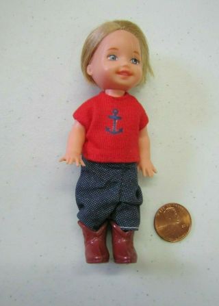 Vintage Barbie Kelly Tommy Doll 4.  5 " Blonde Hair Blue Eyes Sailor Outfit Friend