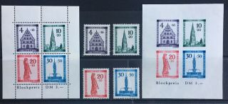 Germany: Allied Occupation 1949 Baden Issues,  Perf/imperf Blocks 1a/1b Mnh