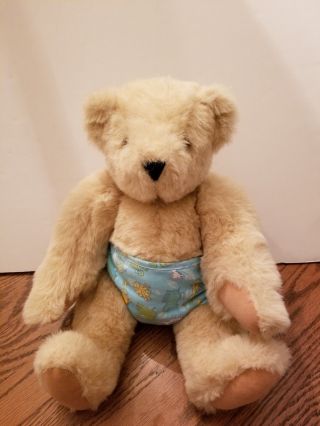 Vermont Teddy Bear Company Light Brown Plush Jointed 16” Bear Stuffed Animal Toy