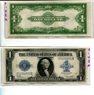 1923 $1 Large Size Silver Certificate Currency Note Cu 4148m