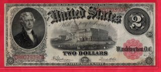 1907 $2.  00 U S Note Red Seal