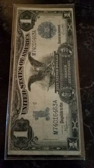 Series 1899 One Dollar Silver Certificate Us Large Note Black Eagle Not Indian 5