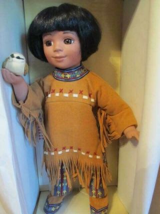 Danbury Gregory Perillo 14 " Native American Doll Bird Song Artaffects