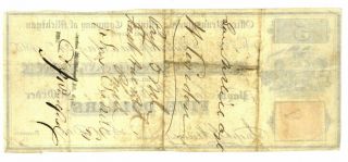 Pennsylvania Mining Company of Michigan $5 Note.  Sam Hill.  1865 2
