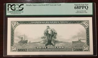 1914 $50 Bep Intaglio Impression Pcgs 68 Ppq Federal Res.  Note Panama