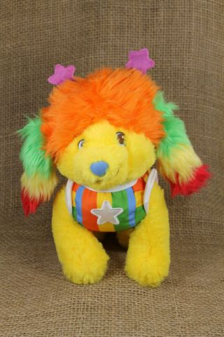 Hallmark Rainbow Puppy Brite Dog Plush Toy Stuffed Animal