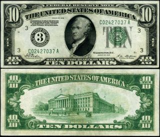 Fr.  2000 C $10 1928 Federal Reserve Note Philadelphia C - A Block Xf