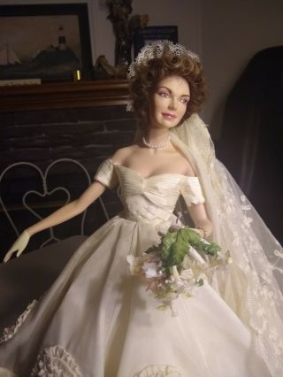 Jackie Kennedy Franklin 16 " Porcelain Heirloom Wedding Dress Doll
