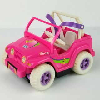 1997 Mattel Barbie Kelly Doll Pink Power Wheels Jeep Sounds Battery Toy