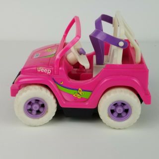 1997 Mattel Barbie Kelly Doll Pink Power Wheels Jeep Sounds Battery Toy 2
