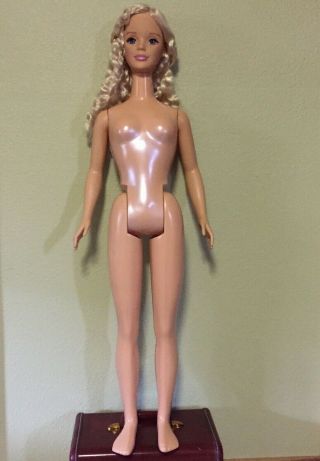 1992 Mattel My Size Angel Barbie Doll Blonde Hair Blue Eyes 3 Ft.  Tall Nude Doll