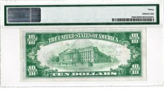 1929 $10 York NY Federal Reserve Bank Note Brown National Currency PMG 30 VF 2