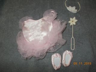 Pleasant Company American Girl Sugar Plum Fairy Ballet Costume I Pink Crown Wand