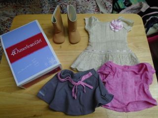 American Girl Clothes Dress Boots Blouse Skirt