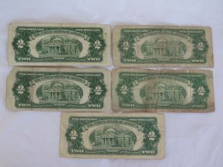 (21) Vintage U.  S.  Red Seal $2 Two Dollar Bills ($42 Face Value) 3