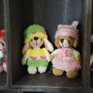 1:12 Artisan Dollhouse Miniature Nursery Crochet Dolls