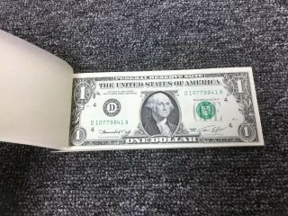 US CURRENCY PERSONALLY PRINTED by BUREAU of ENGRAVING PRINTING for De SILVESTRI 3