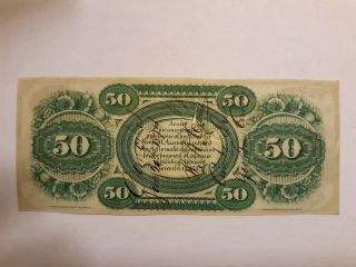 1873 The State Of South Carolina $50 Bank Note AU/UNC 2