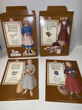 American Girl Doll Kirsten Craft Book Cook Theatre Paper Dolls Set 4