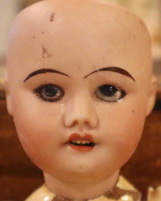 13 " Antique Bisque Sfbj 60 Doll W/original Body Marked 2