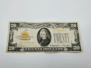 Series 1928 $20 Twenty Dollar Federal Reserve Note Gold Certificate