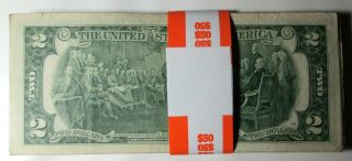 25 Pack ($50.  00) 1976 $2.  00 Bills Circulated Minneapolis 2