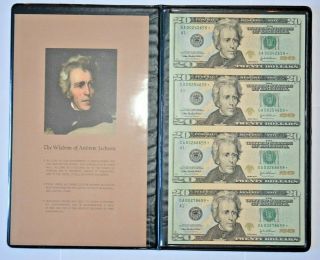2004 A World Reserve Monetary Exchange Uncut Sheet Of (4) $20 Star Notes