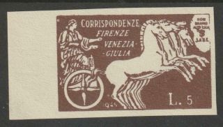 Italy Regency 1945 Private Postal Service S.  A.  B.  E.  L.  5 Mnh,  Signed / T19343