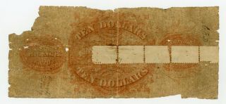 1850 ' s $10 The State Bank of OHIO (Raised) Note at Eaton Branch - 2