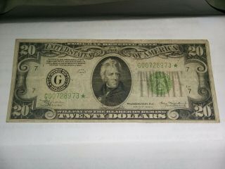 1934a $20 Chicago Federal Reserve Star Note