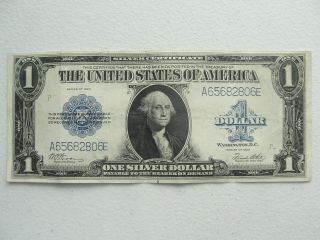1923 $1 Dollar Blue Seal Large Size Silver Certificate Funny Back 1 Of 2