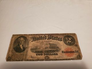 1917 $2 Two Dollar United States Legal Tender Large Note