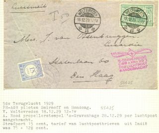 Dutch Indies - Netherlands - 1929 - 5 Th.  Proof Fl.  - Pm - Propellor,  Postage Due
