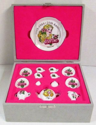 25th Anniversary Edition Miniature Barbie Porcelain Tea Set (limited Edition)