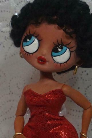 Betty Boop Ooak Omg Lol Diva Repaint Art Doll By Bordello