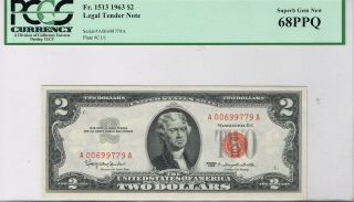 Fr 1513 1963 $2 Legal Tender Note (pcgs 68ppq)