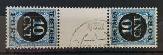 Netherlands 1924 Postage Due 10c Tete Beche Pair Nvph P67b Cv €250 Vf