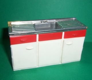 Vintage Dolls House Triang Kitchen Sink Unit 16th Lundby Scale
