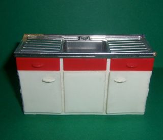 VINTAGE DOLLS HOUSE TRIANG KITCHEN SINK UNIT 16th LUNDBY SCALE 2
