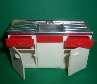 VINTAGE DOLLS HOUSE TRIANG KITCHEN SINK UNIT 16th LUNDBY SCALE 3