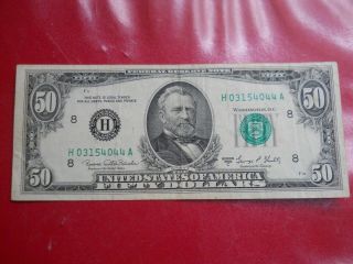 1969 C $50 Dollar Federal Reserve Note,  St.  Louis,  H